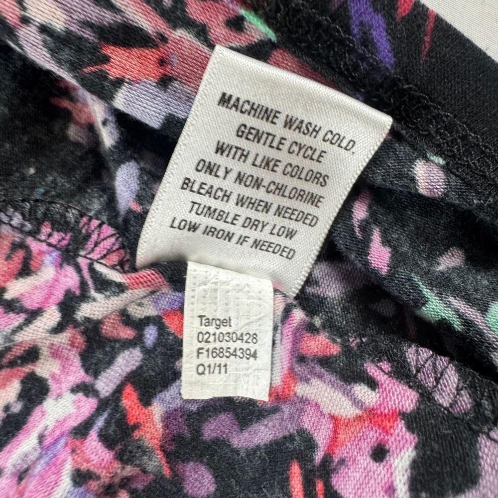 Pure Energy Women 3 Plus Size Abstract Confetti Print Babydoll Cami Top Black - Picture 4 of 7